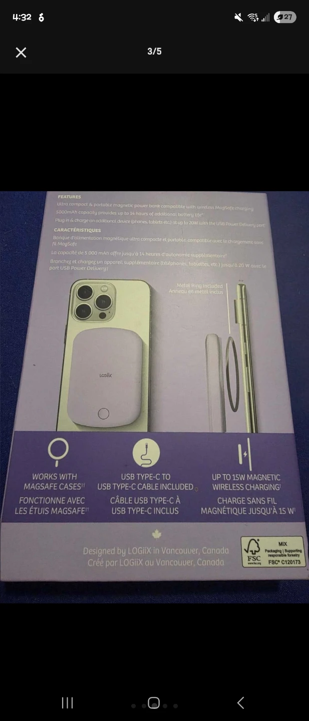 Logiix Vibrance Piston Power 5000 Mag Power Bank - photo 3