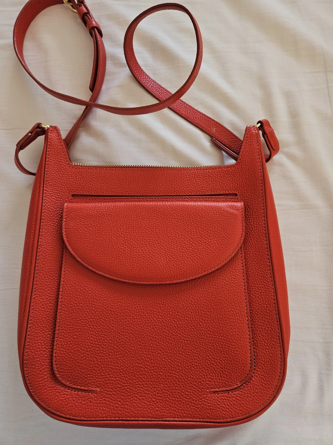 Nordstrom Red Genuine Leather Crossbody Bag