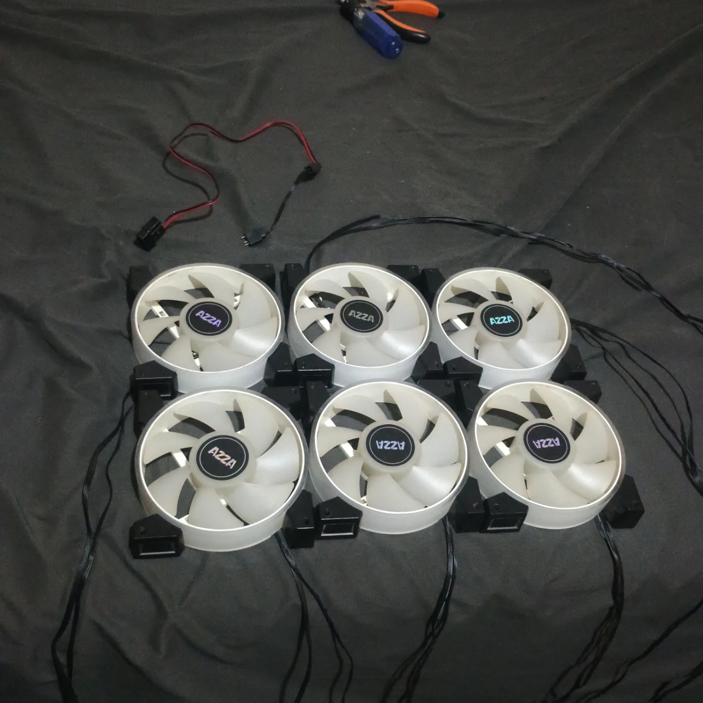 AZZA Hurricane II Digital RGB Case Fans (6 Pack)