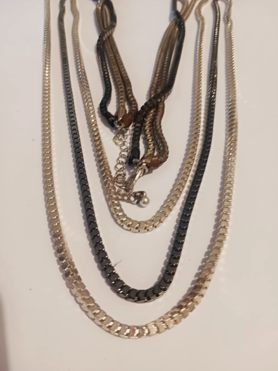 Beautiful Triple Layered Chain  Long Necklace