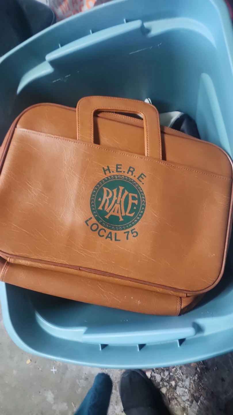 HERE Local 75 leather vintage Briefcase