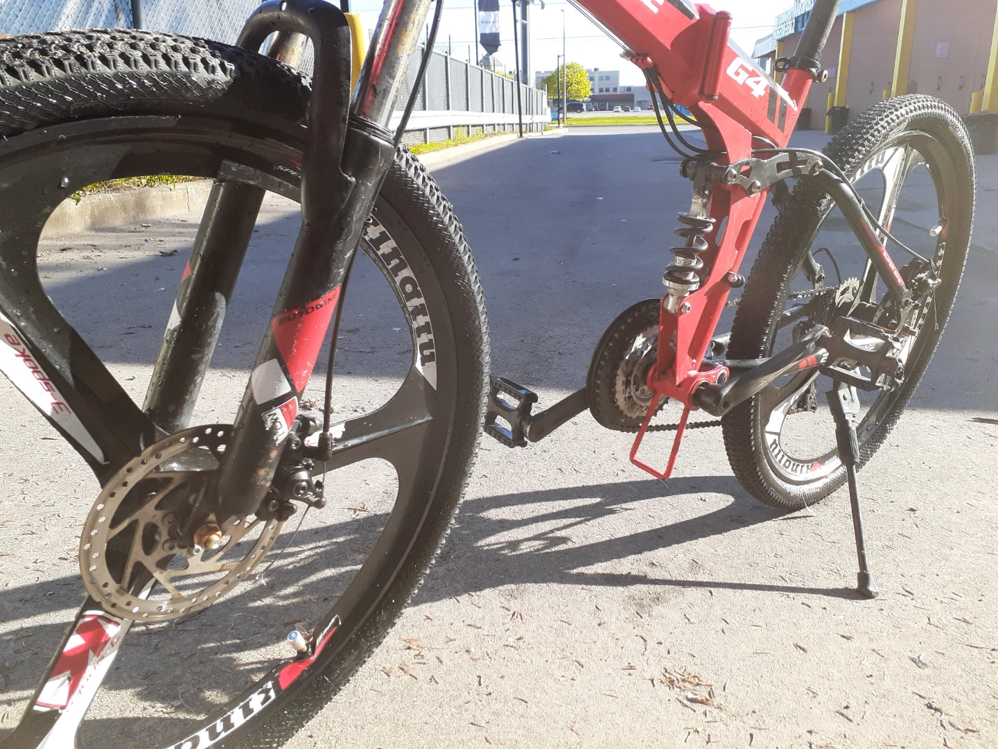 EUROBIKE G4 Folding Mountain Bike - Red - photo 4