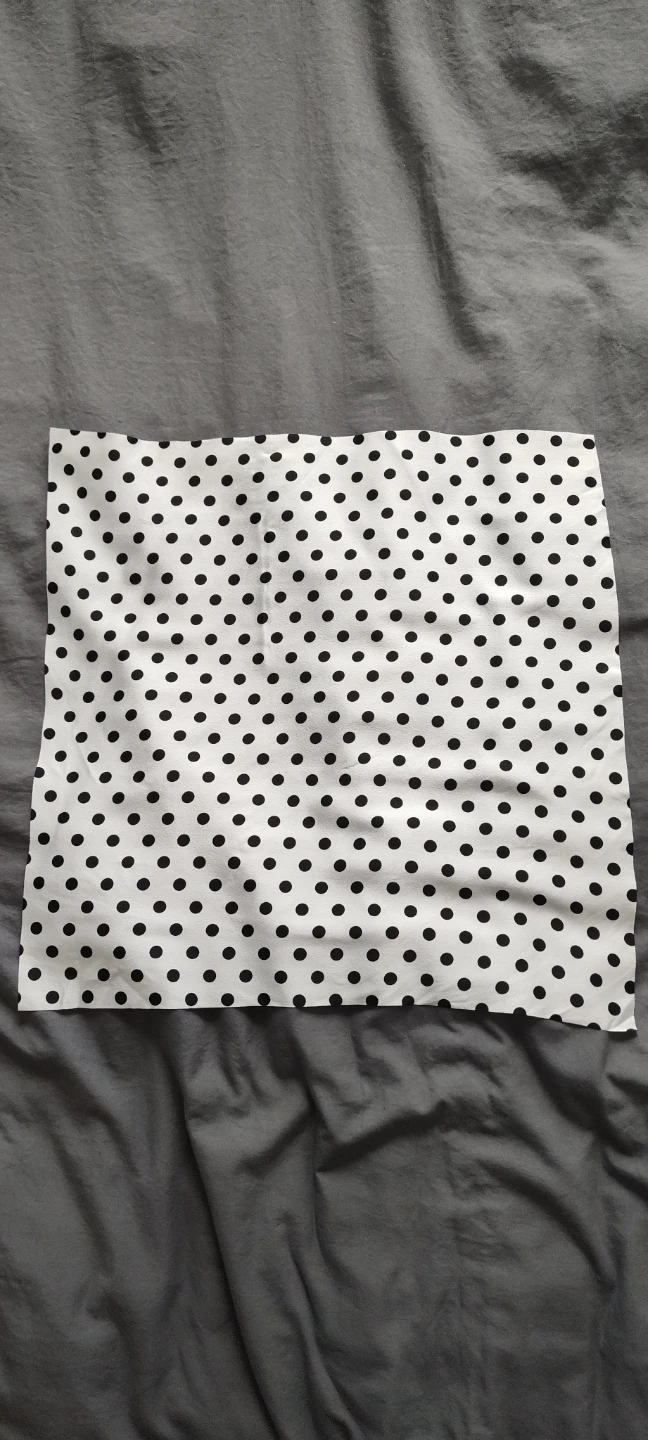 White polka dot neck scarf