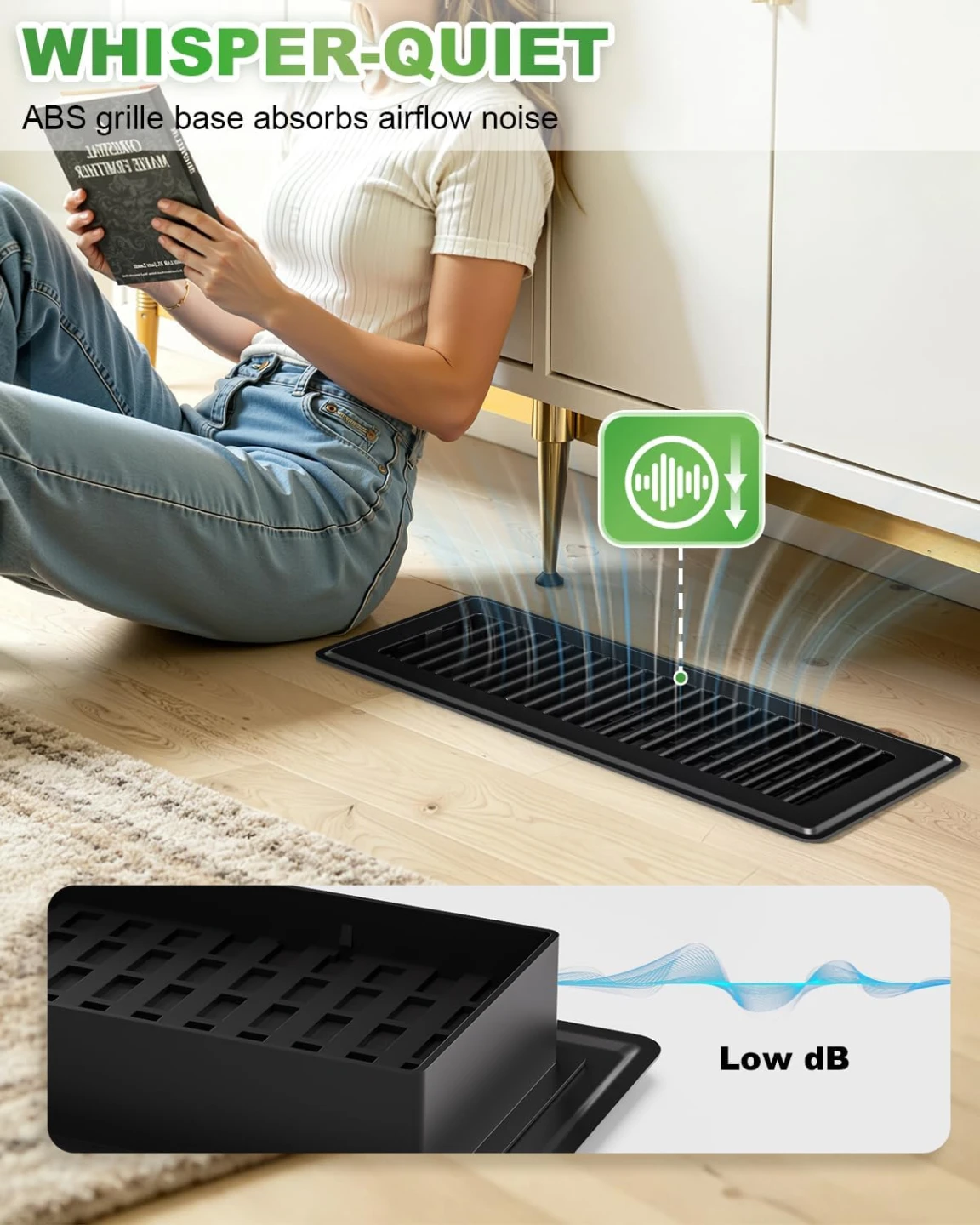 4x12 Black Floor Register Vents (4 Pack) - photo 3
