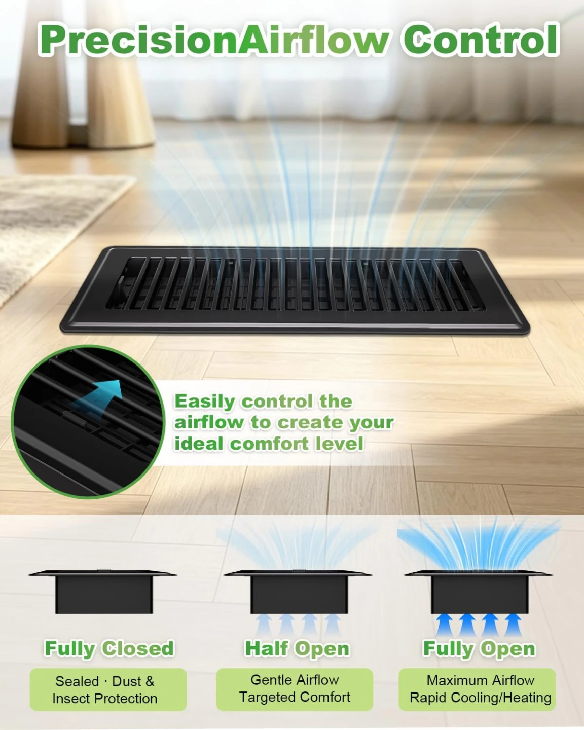 4x12 Black Floor Register Vents (4 Pack) - photo 4