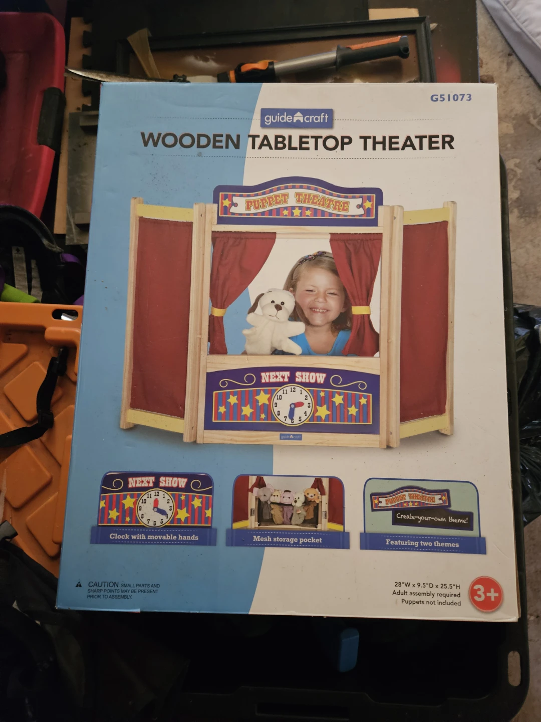 Guidecraft Wooden Tabletop Puppet Theatre