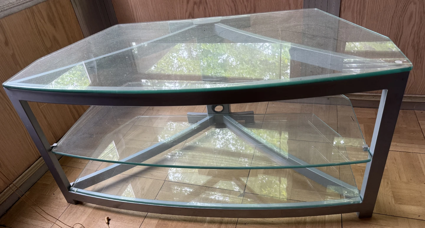 3-Tier Glass Entertainment TV Stand