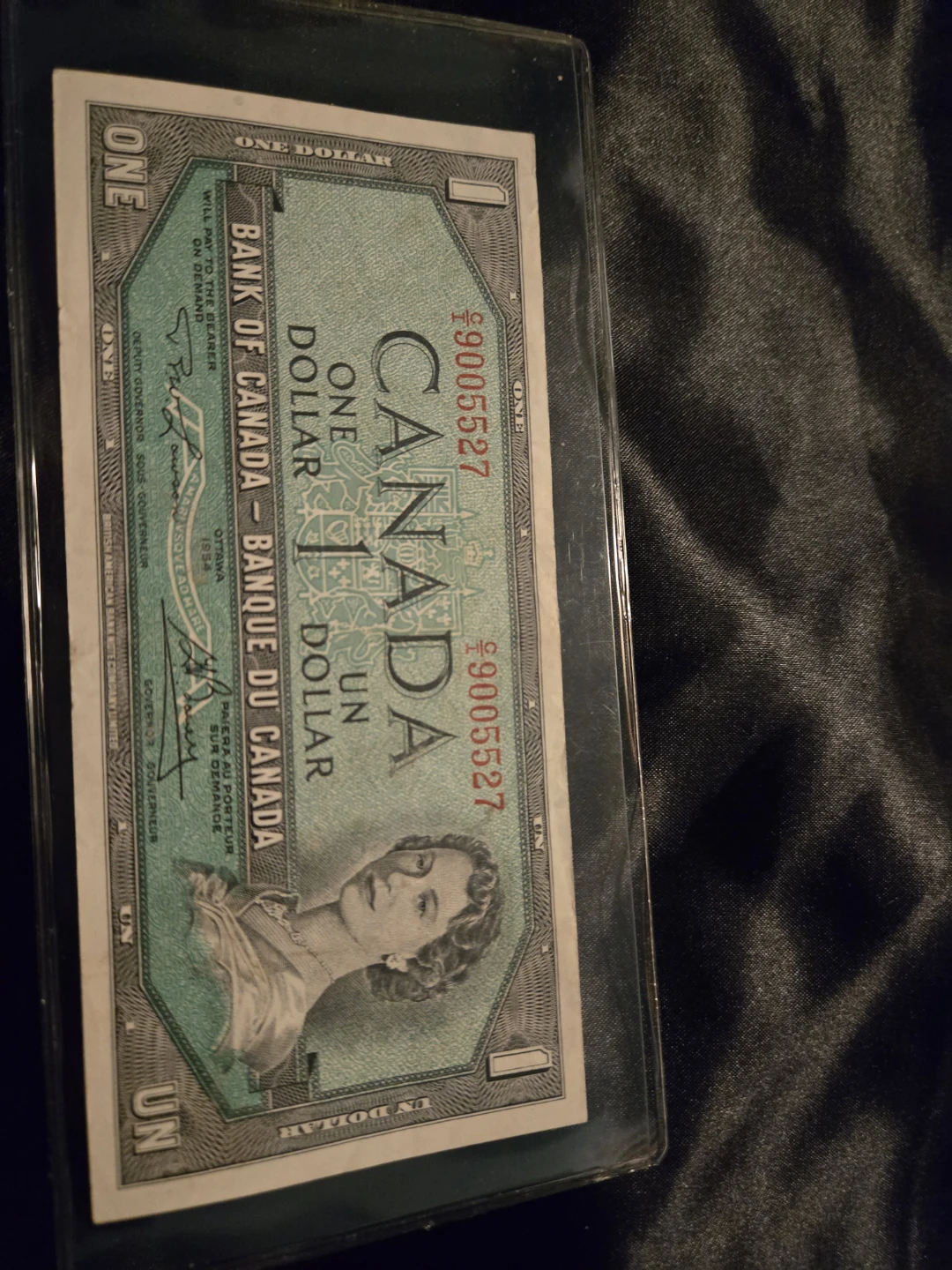 Bank of Canada One Dollar Bill 1954