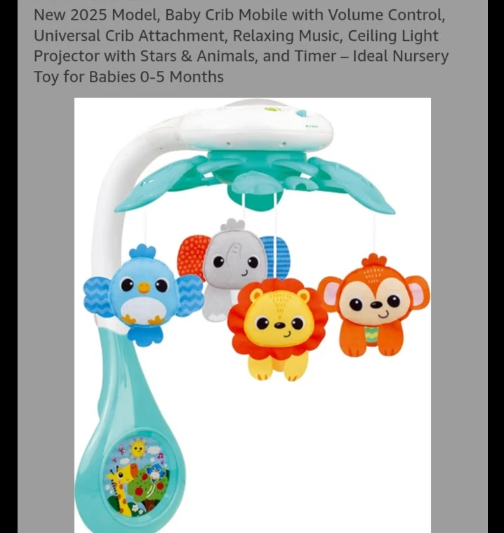 Baby Crib Mobile with Light Projector