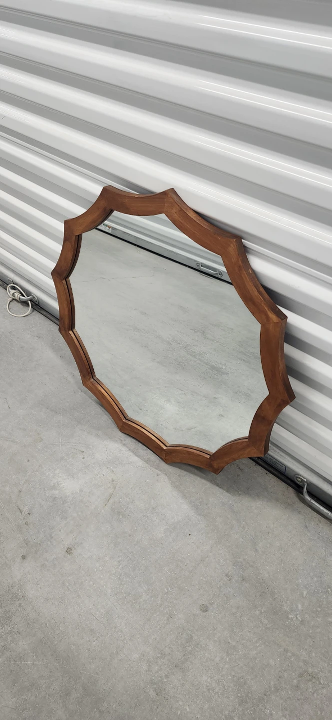 Wooden frame mirror ,27"