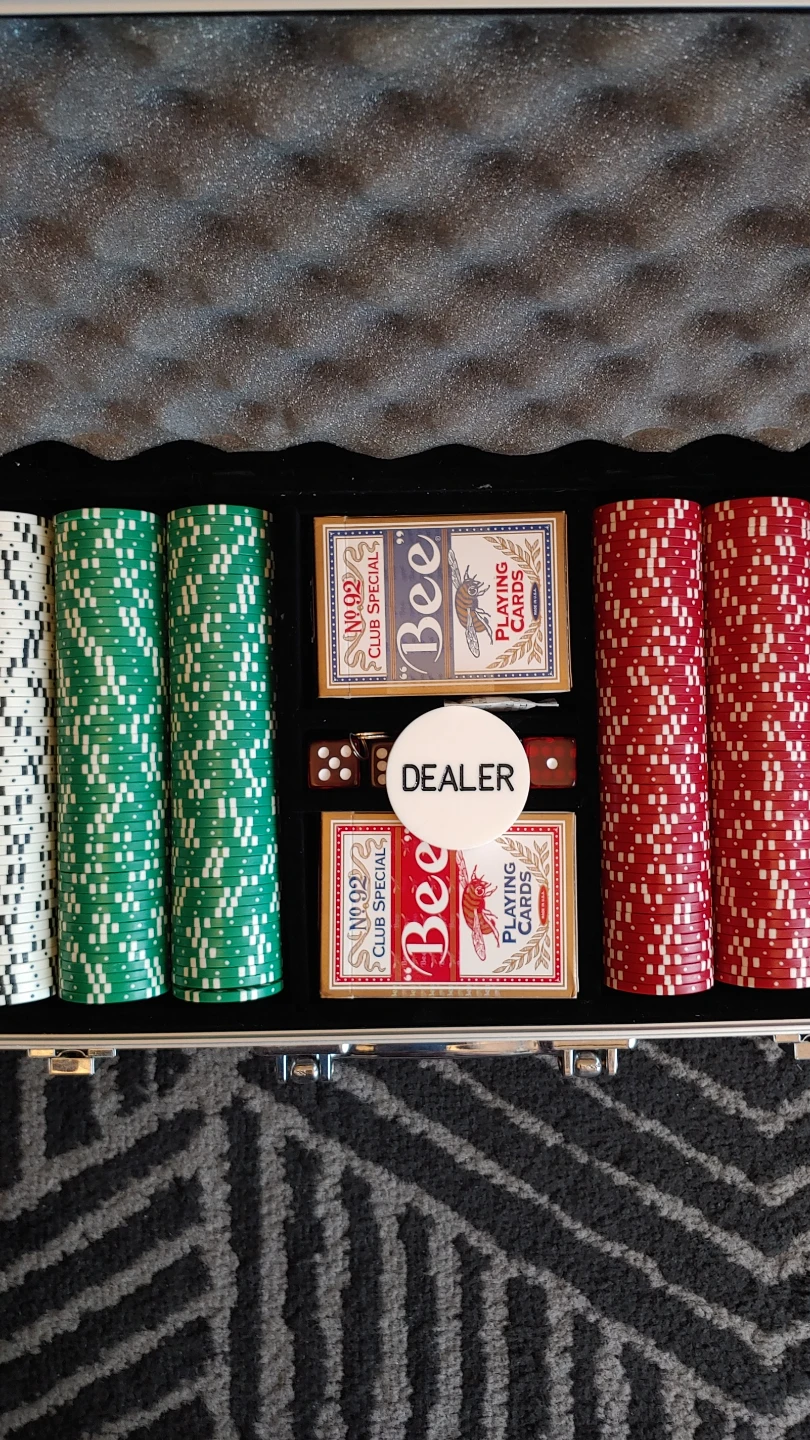 Poker Chip Set with Case and Cards - photo 3