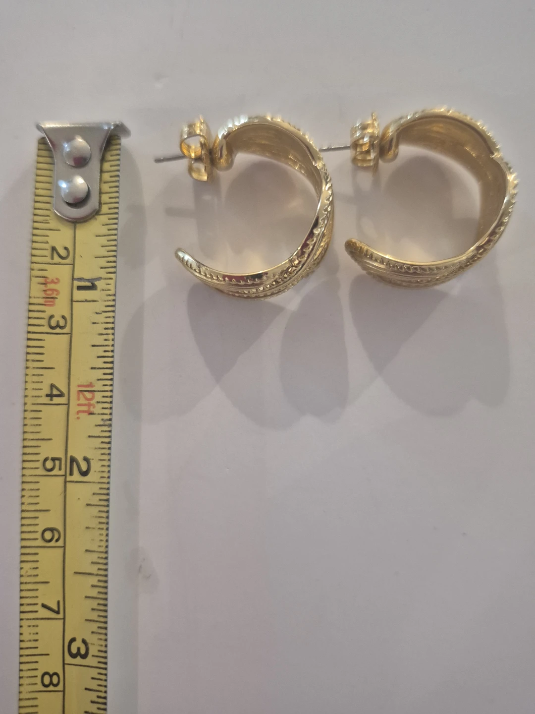 Gold Tone Hoop Earrings