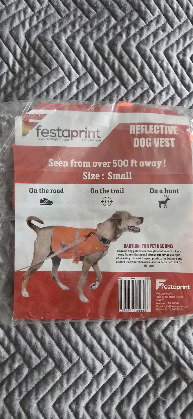 FestaPrint Reflective Dog Vest - Small