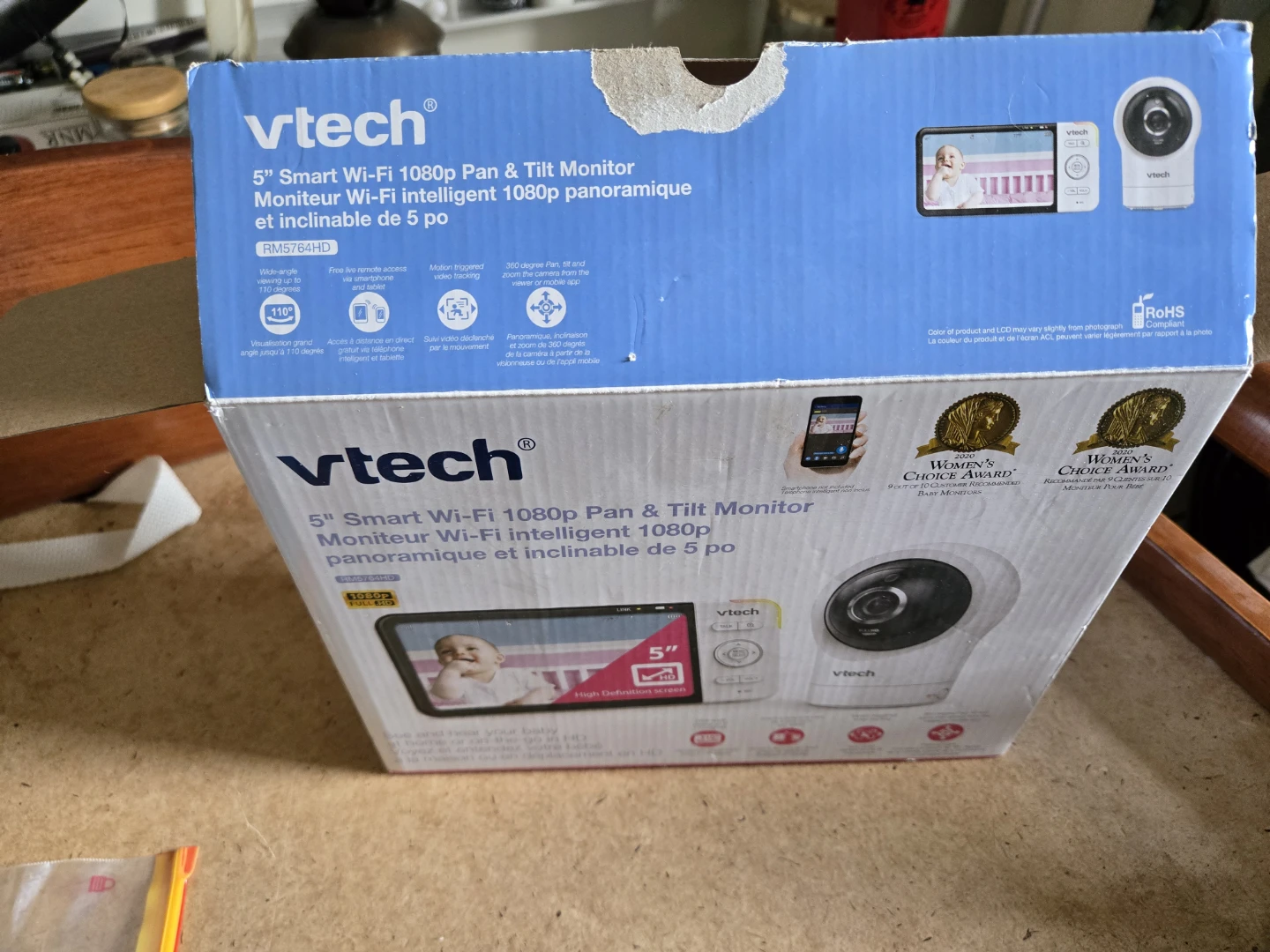 VTech 5" Smart Wi-Fi 1080p Pan & Tilt Baby Monitor RM5764HD - photo 3