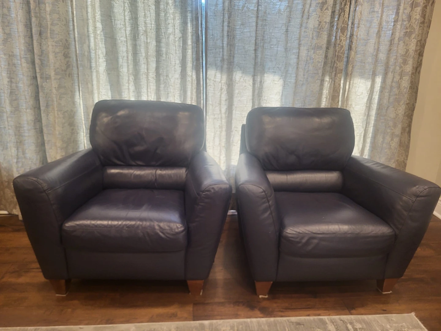 Natuzzi Editions Leather Armchairs (Pair)