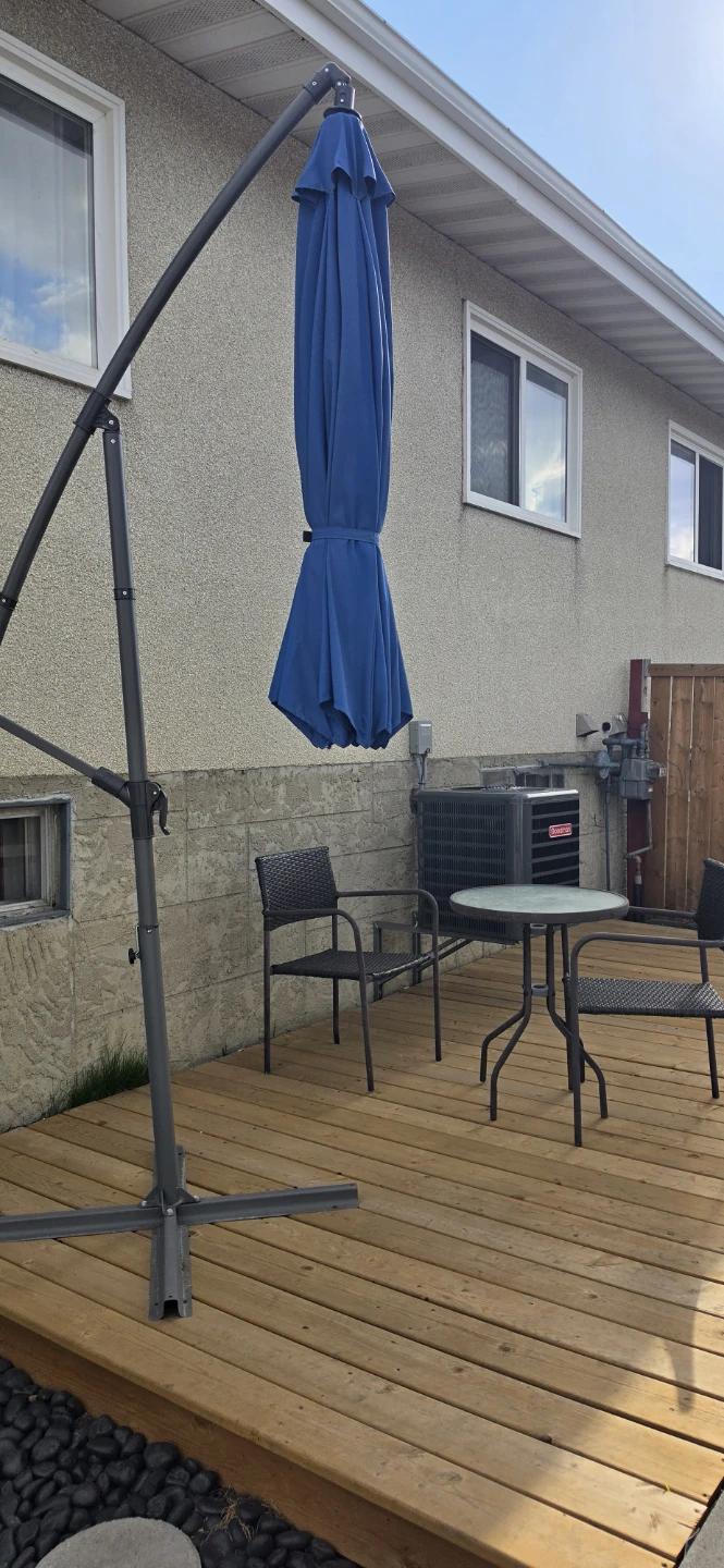 Blue Offset Patio Umbrella