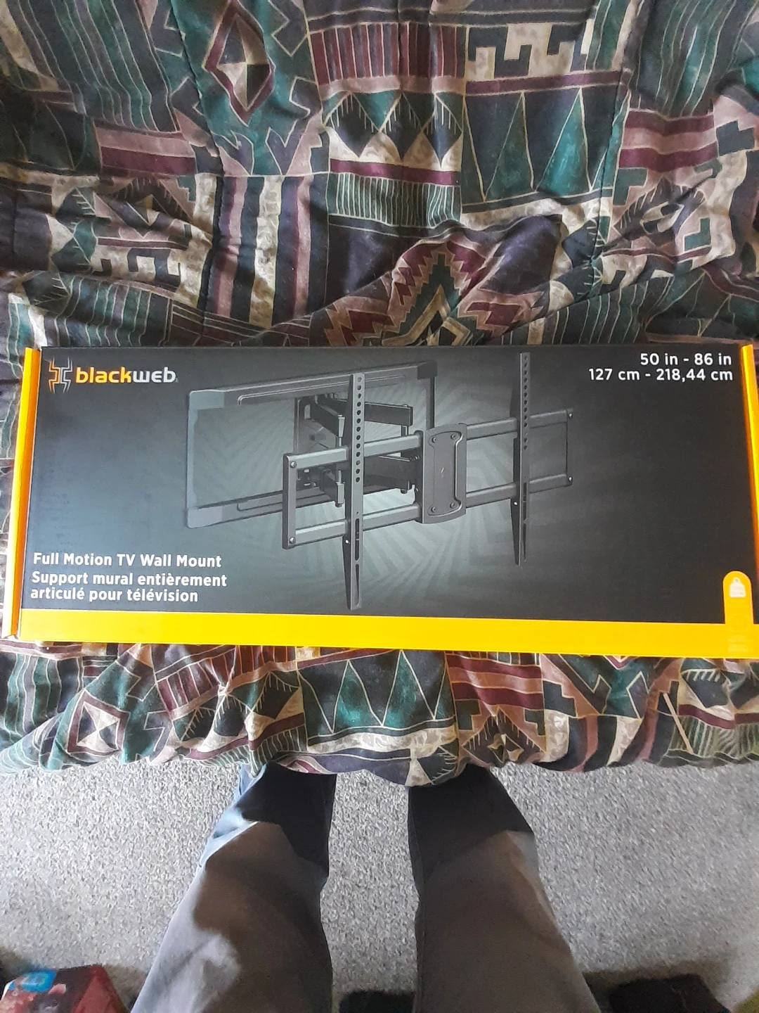 Blackweb Full Motion TV Wall Mount for 50-86 inch TVs