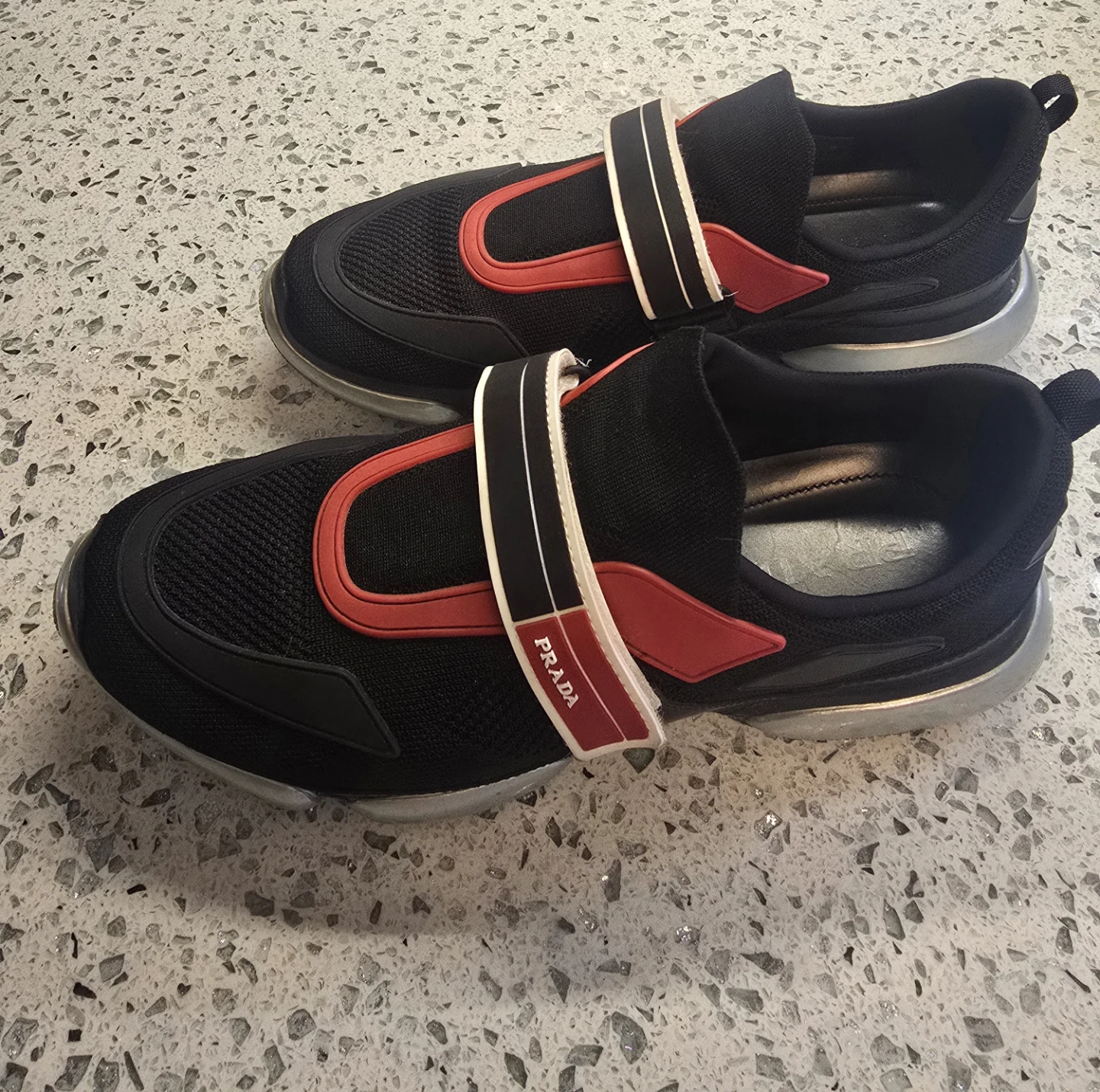 Prada Black & Red Mesh Sneakers - photo 3