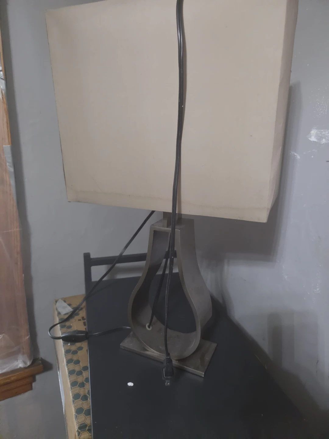 Modern Desk Lamp with Beige Shade