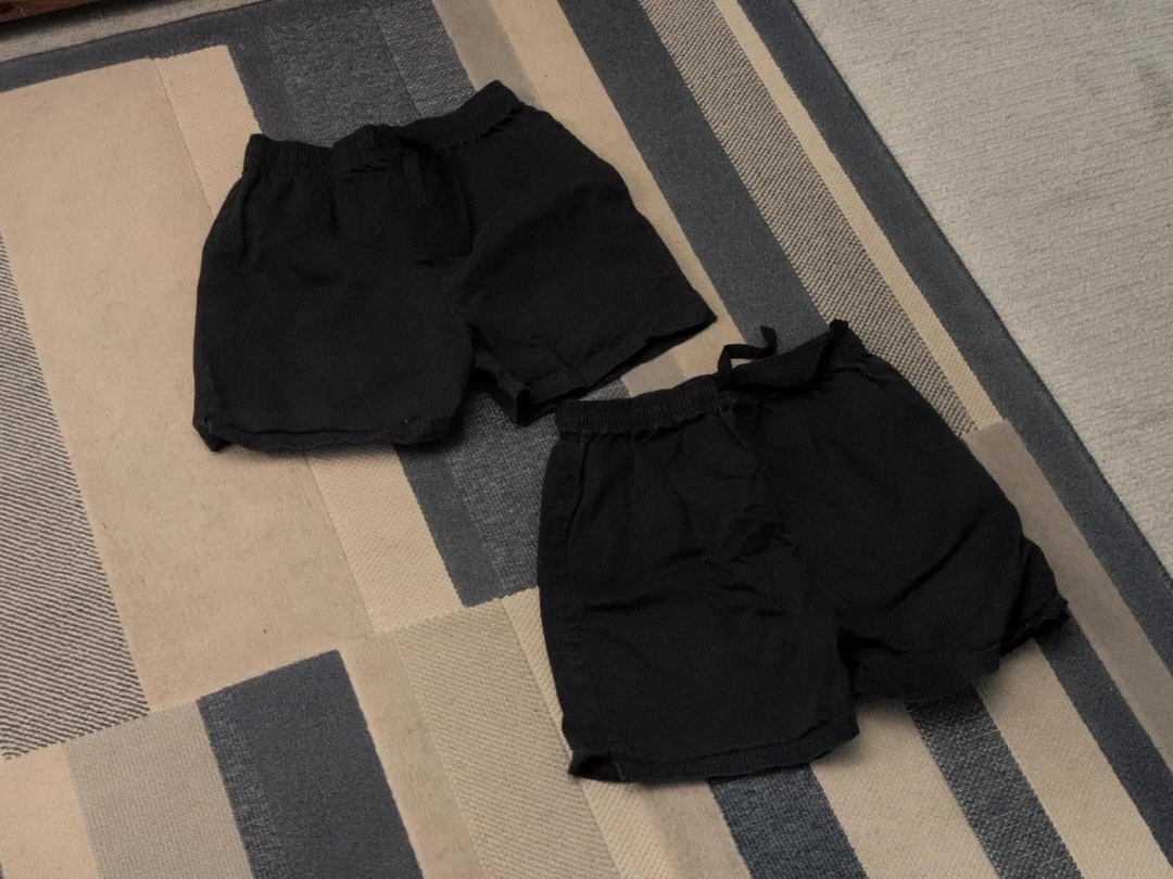 Two Pairs of Black Athletic Shorts