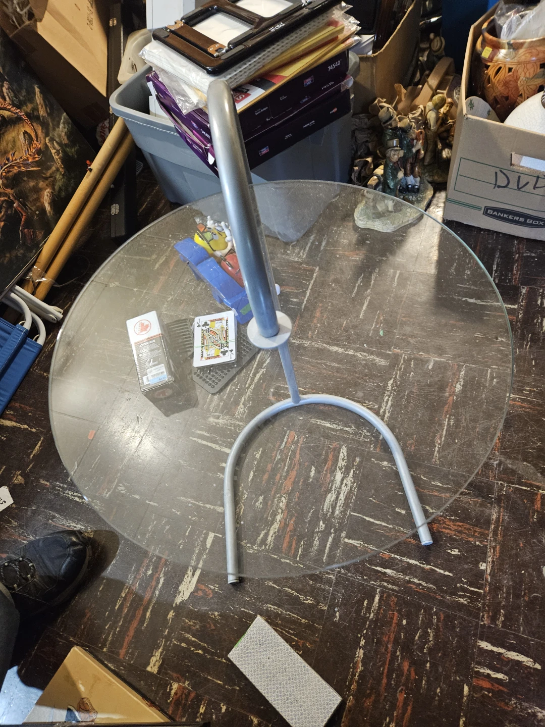 Glass and Metal Side Table - photo 3