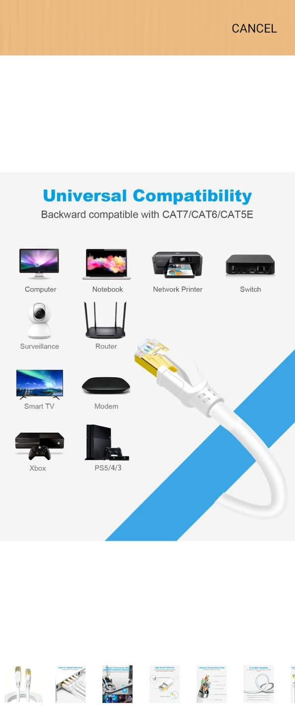 CAT 7 Ethernet Cable 100ft - photo 2