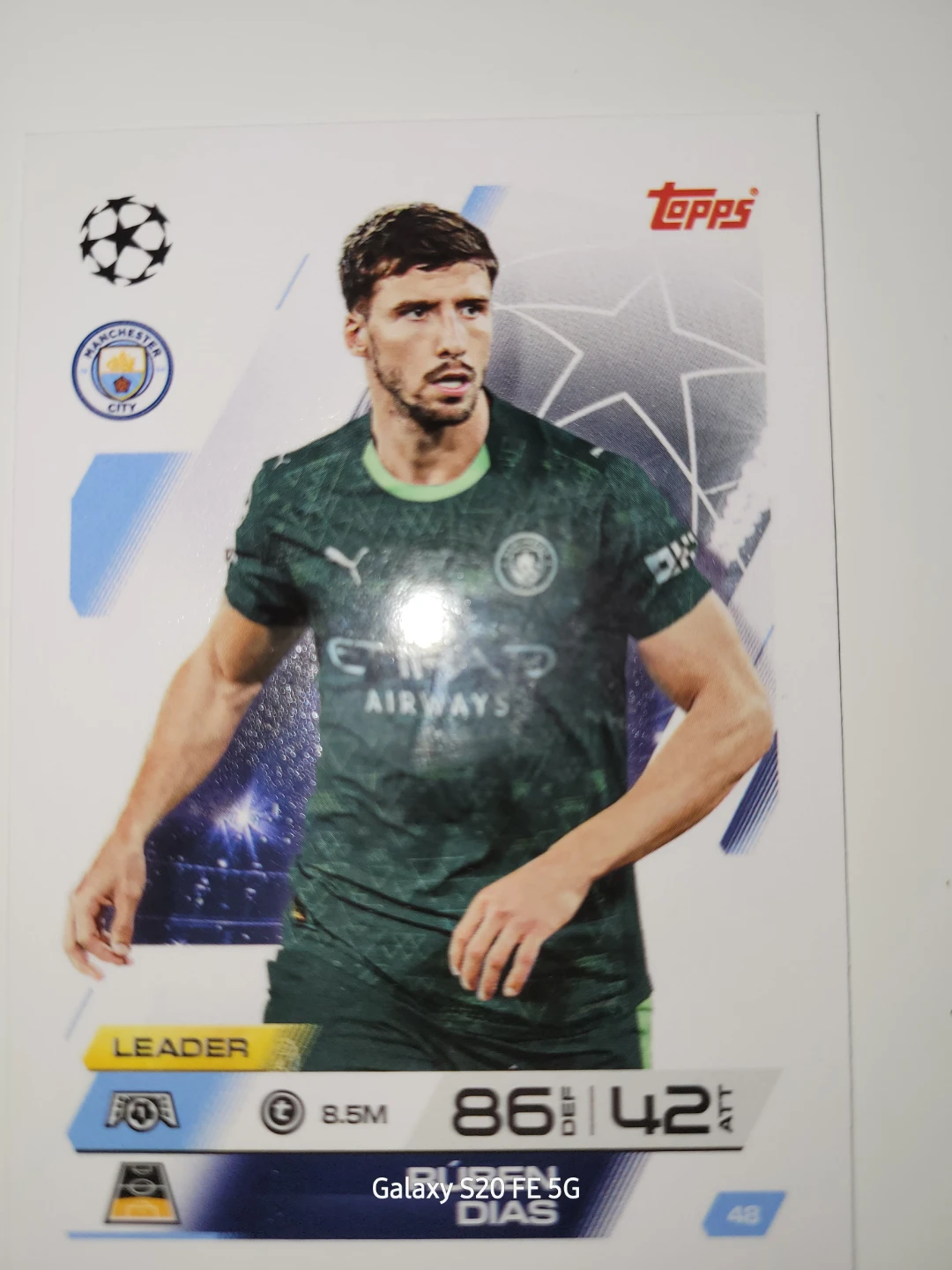 Topps UEFA Champions League Ruben Dias Trading Card