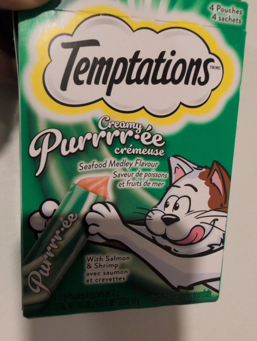 Temptations Purrr-ée Creamy Seafood Medley Cat Treats