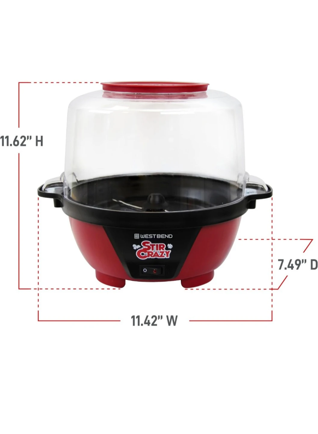West Bend Stir Crazy Electric Popcorn Maker - photo 4