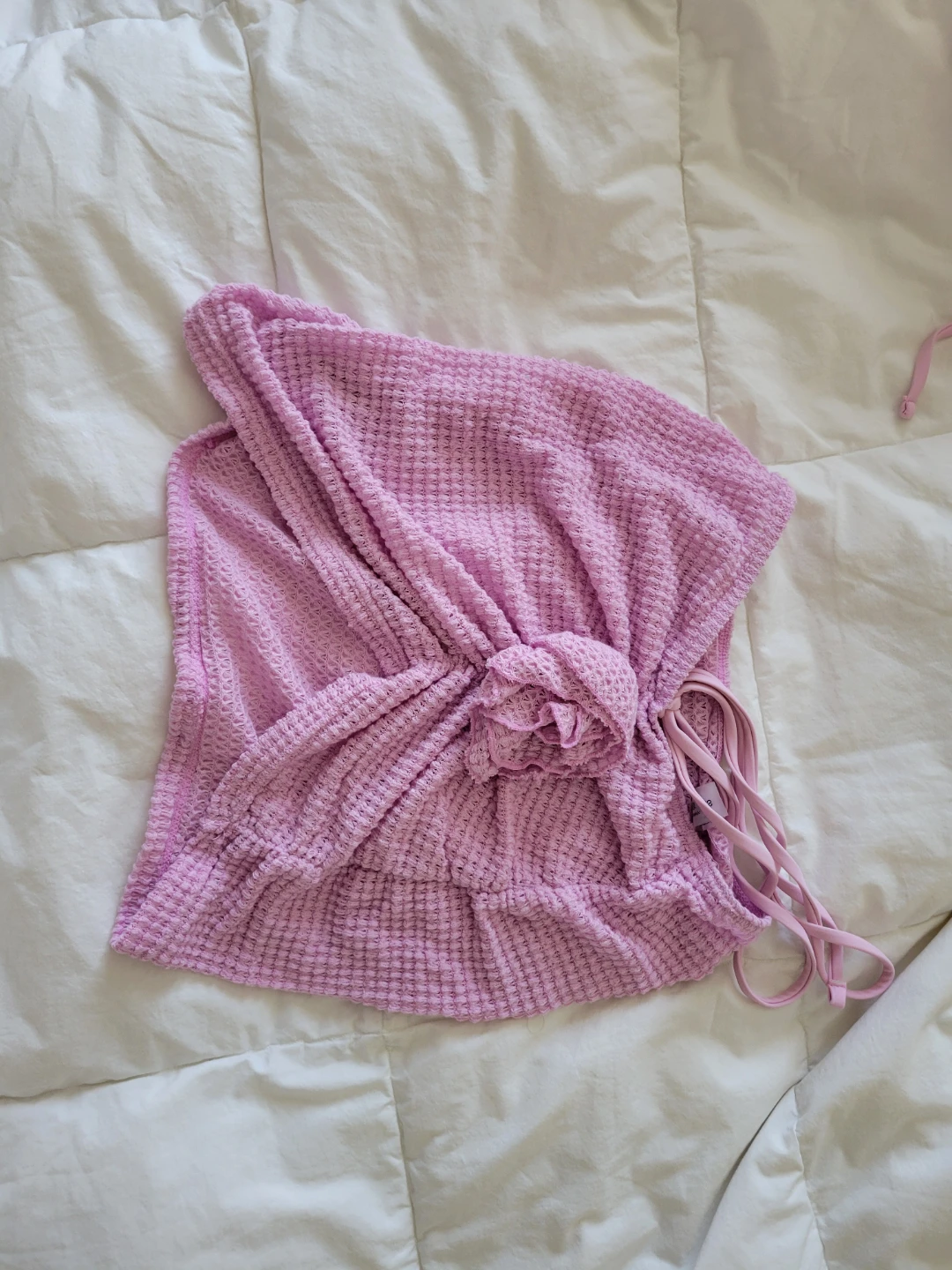 Women's XS Pink Waffle Knit Bikini - photo 5