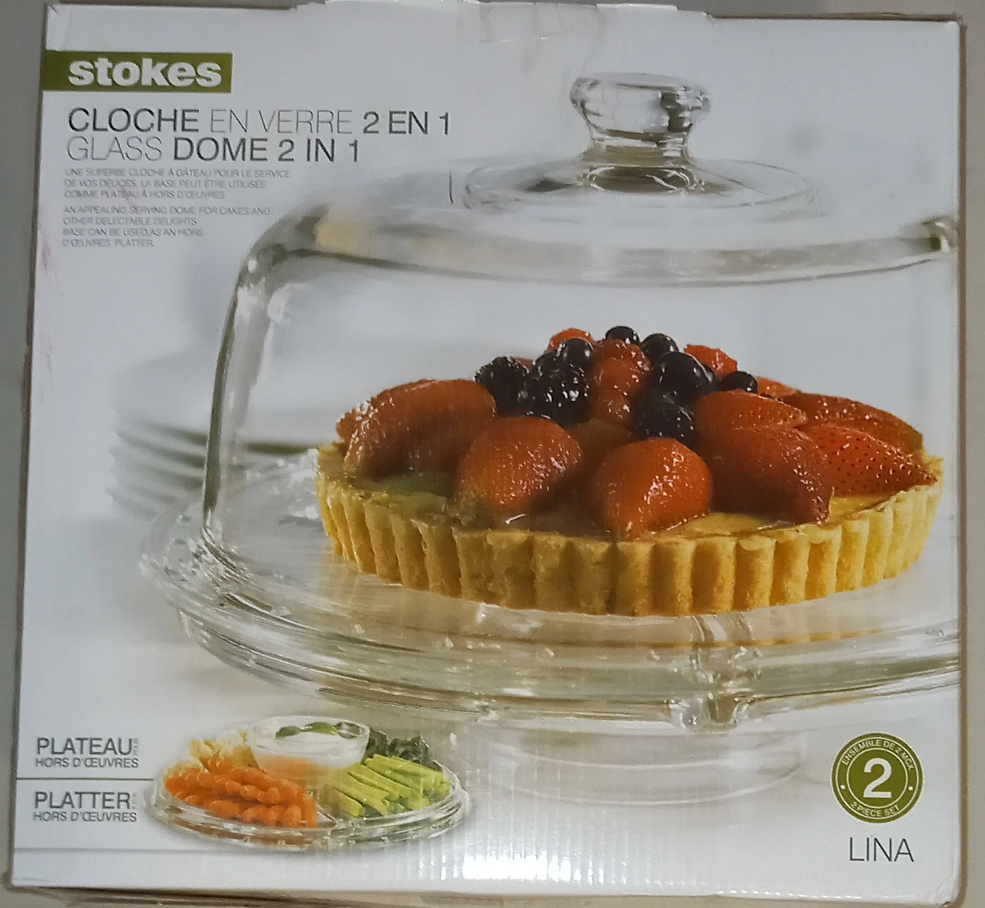 Stokes Glass Dome 2 in 1