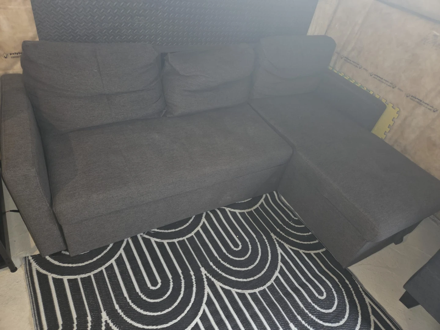 Dark Grey Sectional Sofa Bed - photo 2