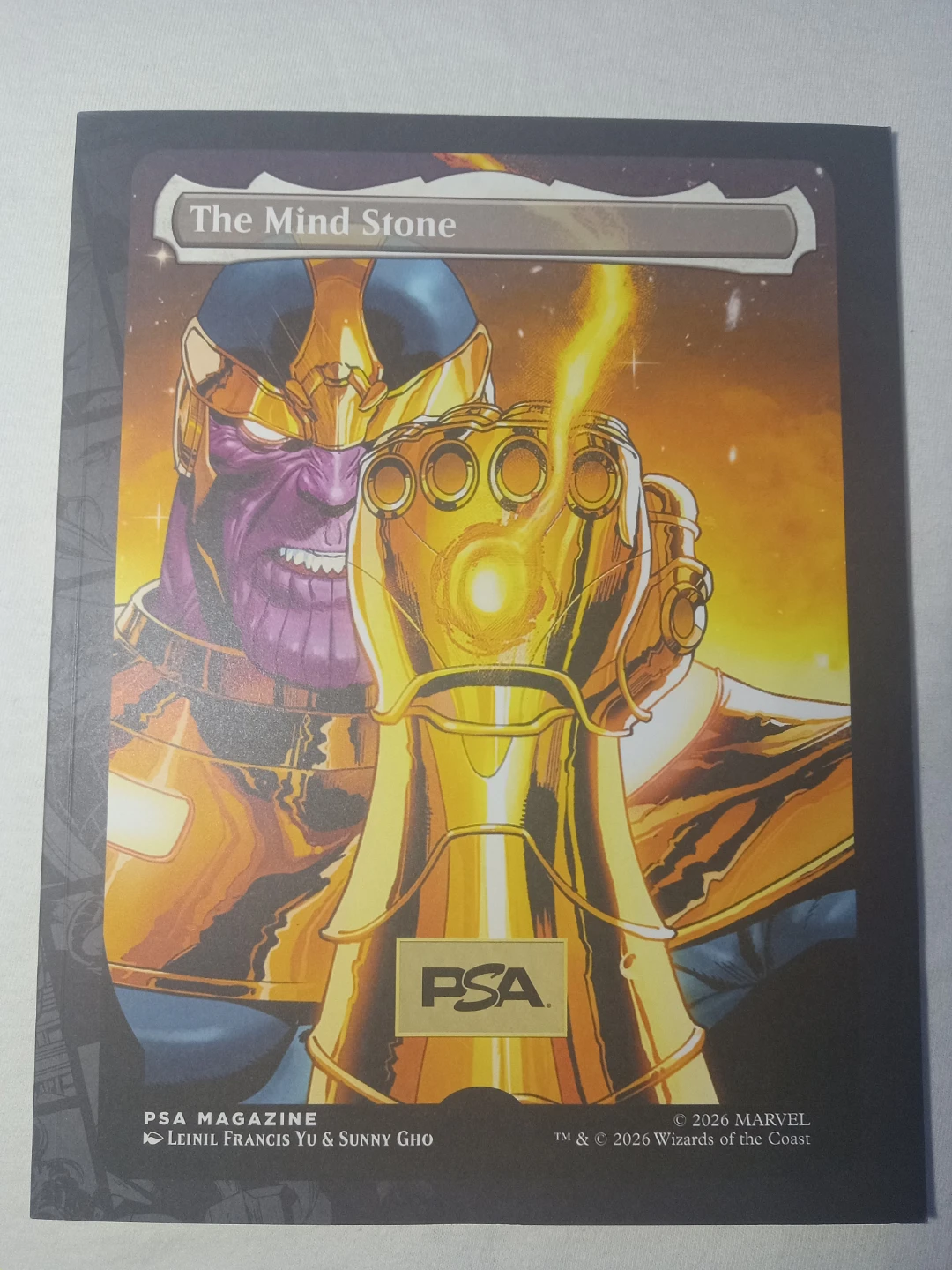 PSA Marvel Thanos Magazine & Magic The Gathering Promo Card - photo 2