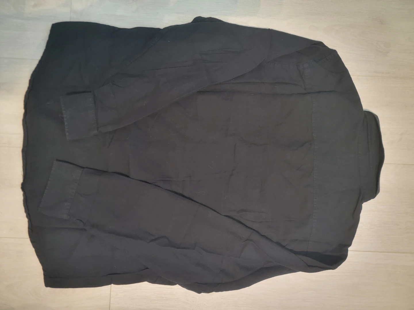 H&M Men's Regular Fit Black Button-Up Shirt - Size L - photo 3
