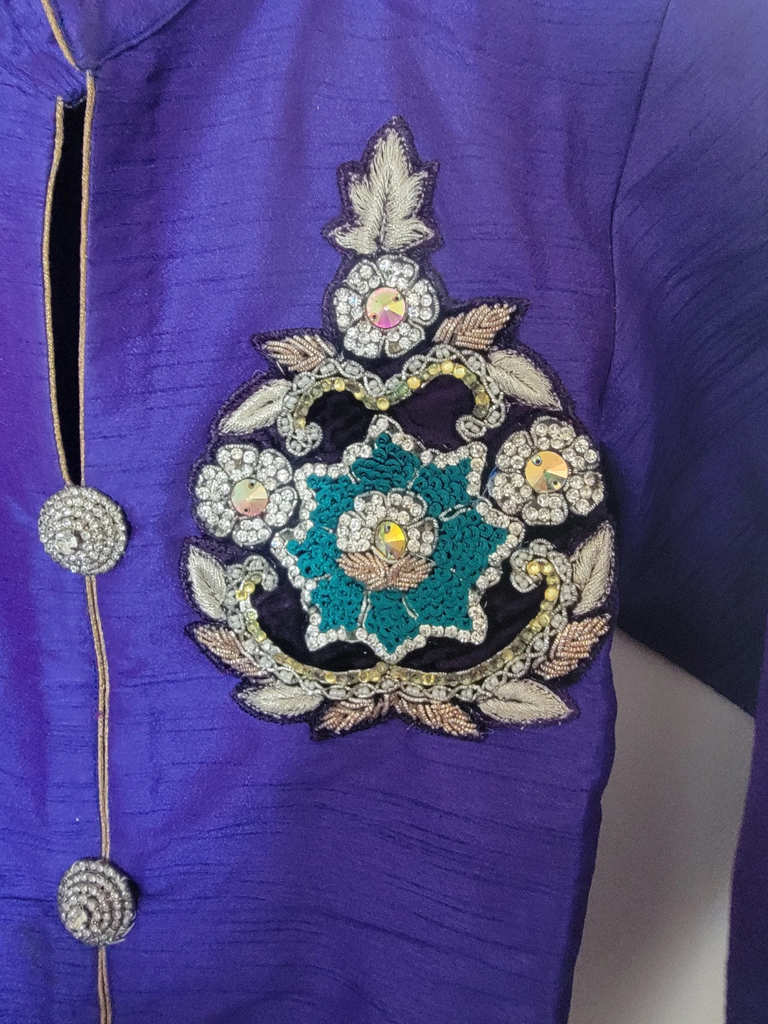 Purple Kurta with Embellishments - photo 2