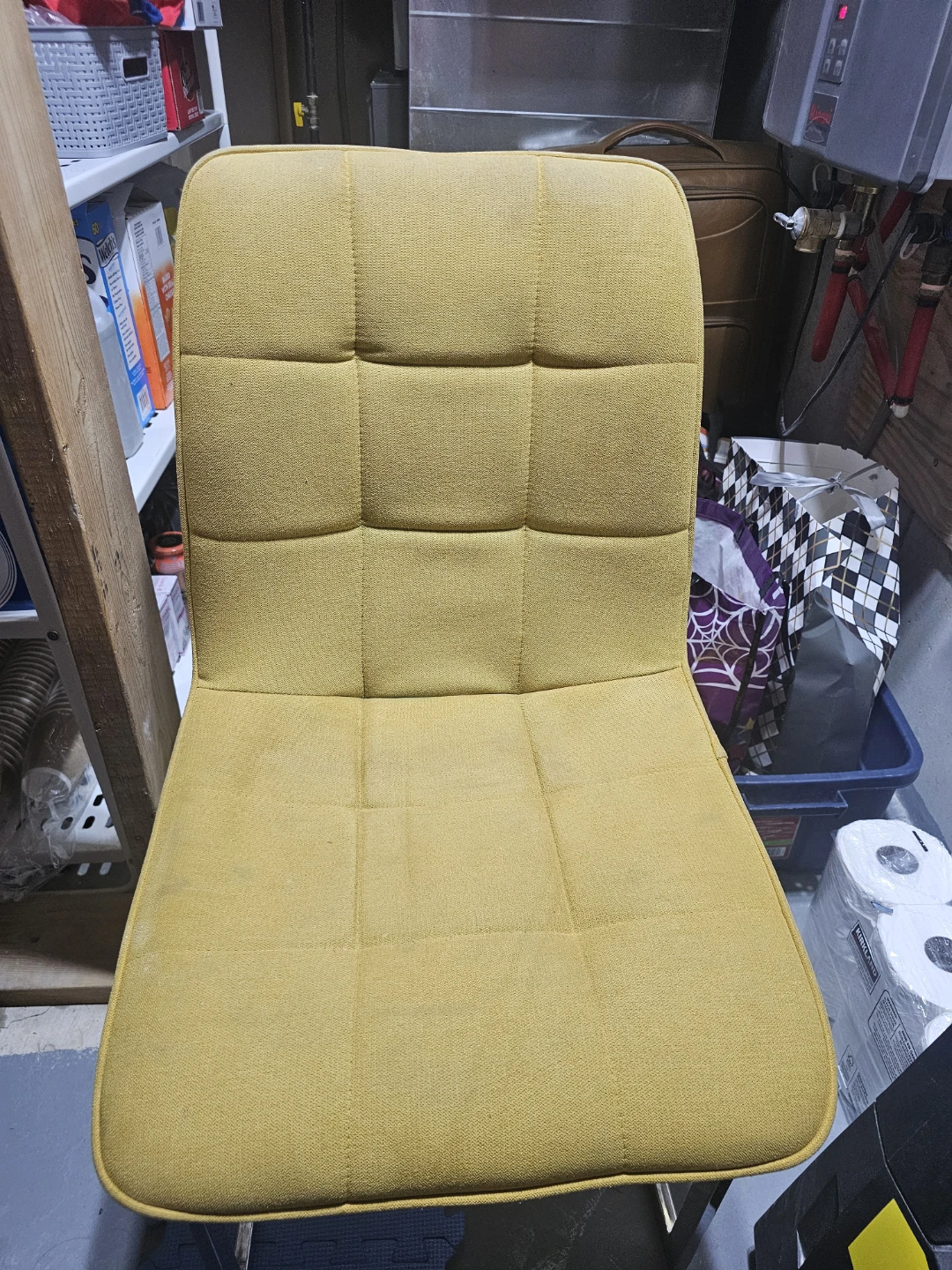 4 Accent Chair - Yellow and grey Fabric chair - photo 2