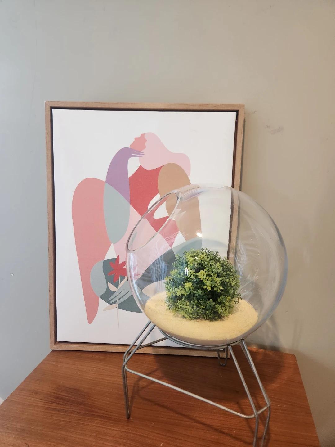 Glass Terrarium with ATOMIC 1950'S Stand
