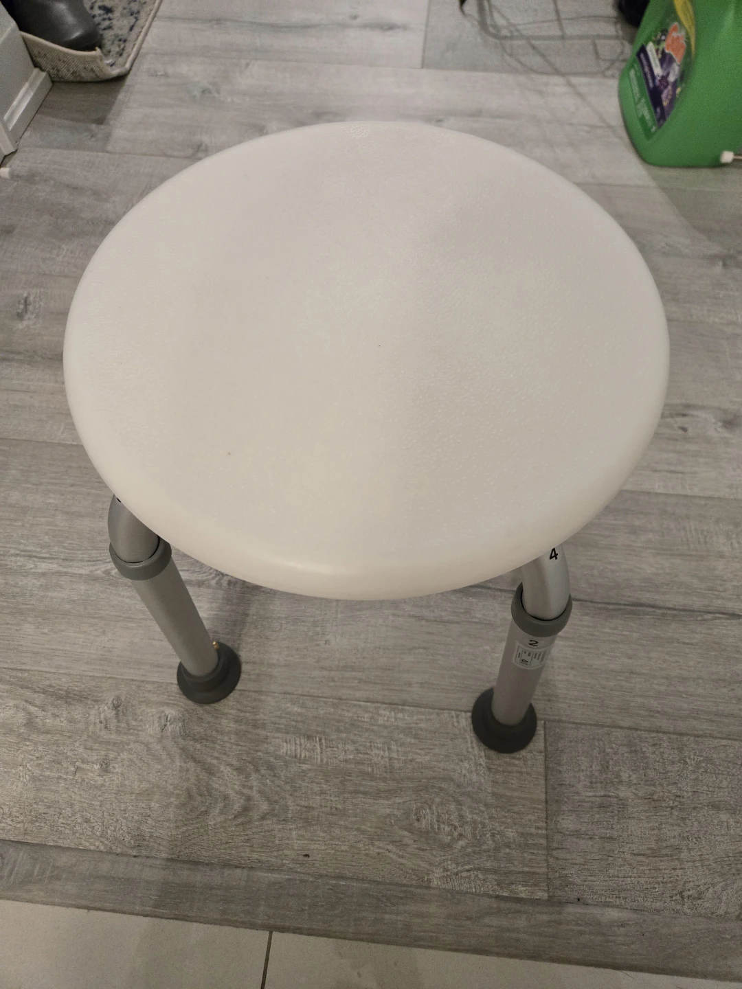 White Adjustable Shower Stool - photo 2