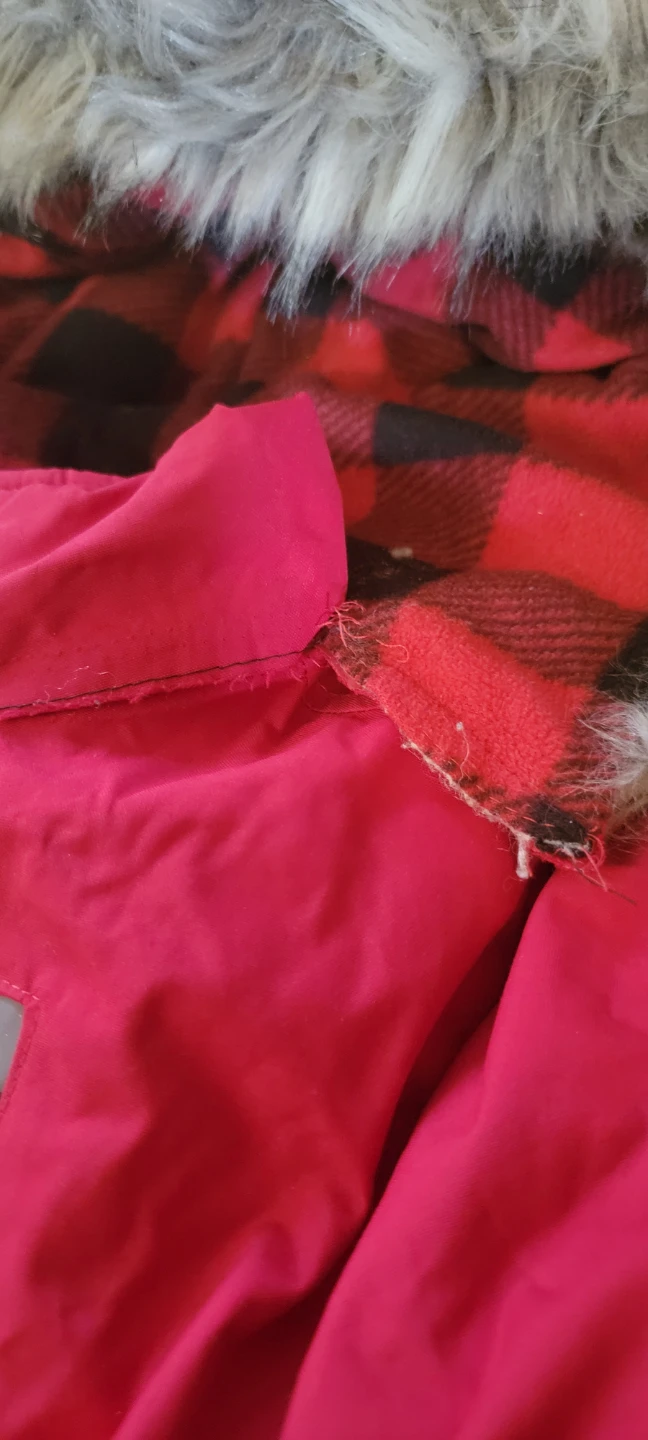 Canadiana Kids Red Plaid Lined Parka Jacket M/M (7-8) - photo 3