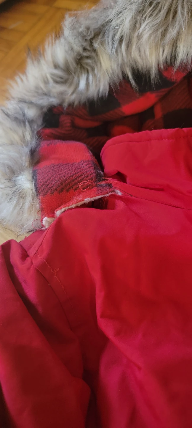 Canadiana Kids Red Plaid Lined Parka Jacket M/M (7-8) - photo 4