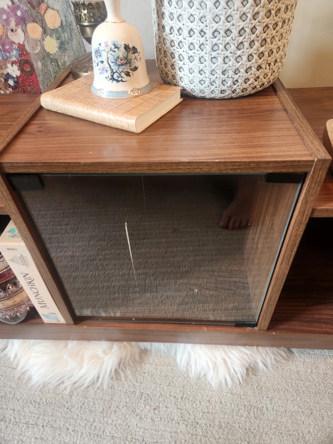 1970's Media Console with Glass Door - photo 5