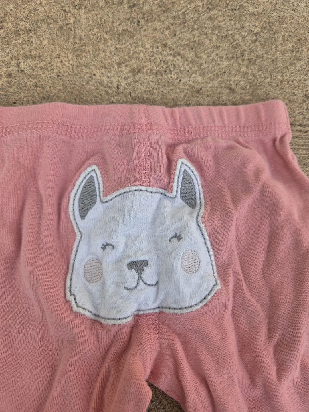 Carter's Baby Girl Pink Bunny Face Leggings Size 6 Months - photo 2