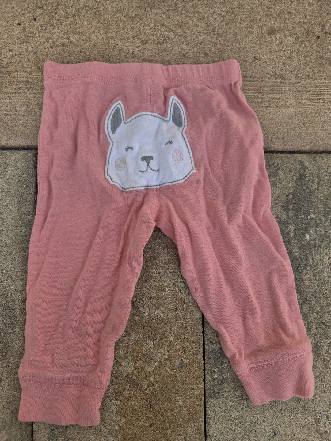 Carter's Baby Girl Pink Bunny Face Leggings Size 6 Months - photo 3