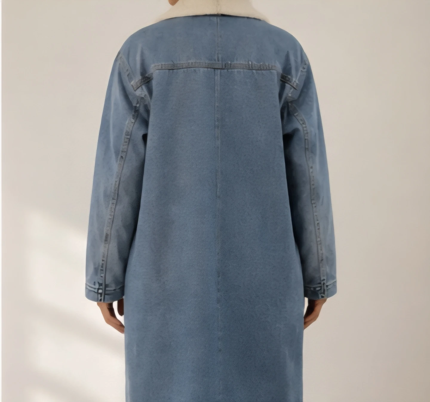 Brand new Denim sherpa lined long coat - photo 2