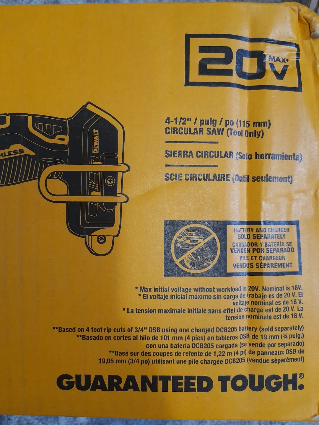 DEWALT ATOMIC COMPACT SERIES 4-1/2" Circular Saw (Tool Only) - photo 2