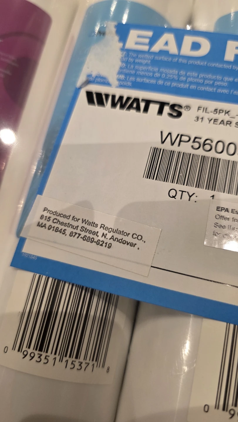 Watts Premier UF-3 Filter Cartridge 5-Pack - photo 3