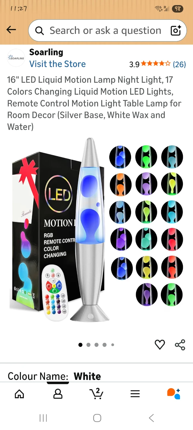 16" LED Liquid Motion Lamp