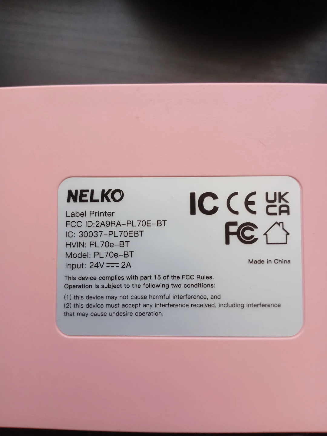 NELKO Thermal Label Printer - Pink - photo 2