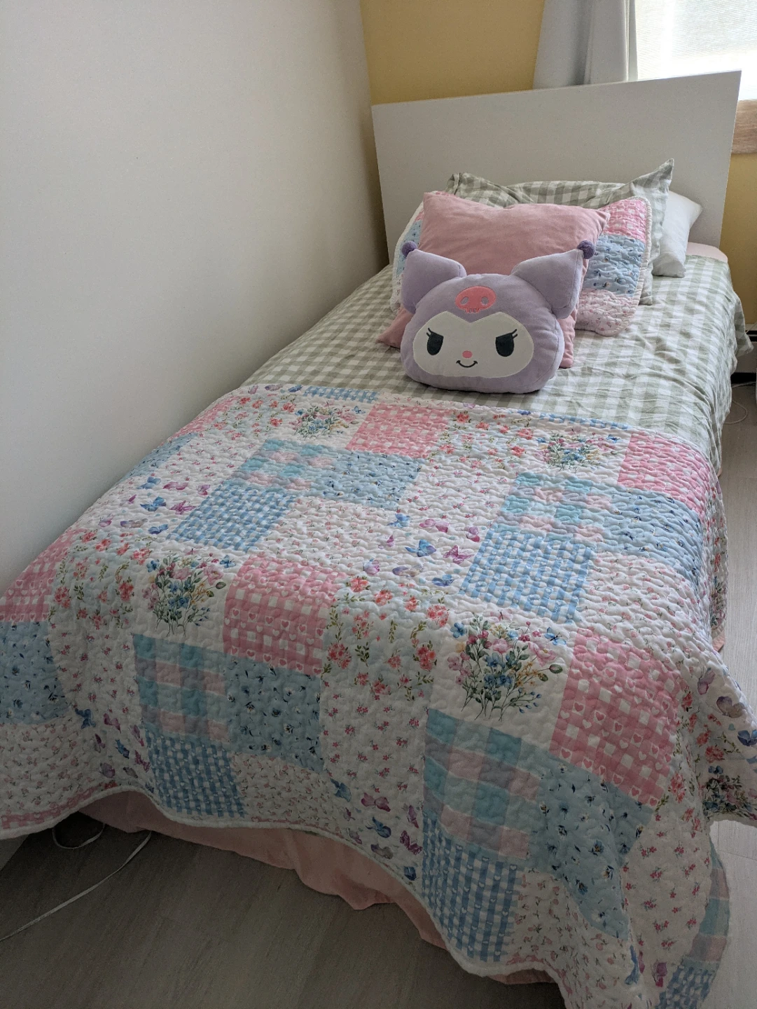 Two White Twin Bed Frame with Slats