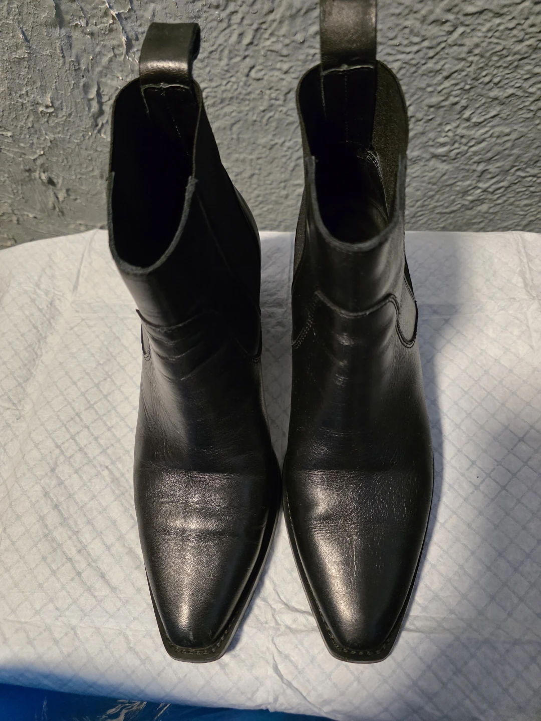 Black Leather Ankle Boots
